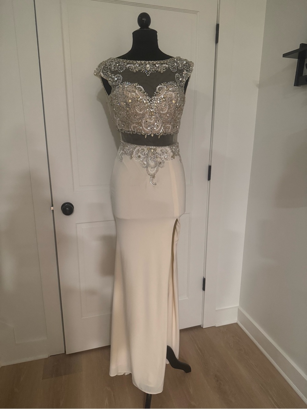 Embellished Ivory Evening Dress/Prom/Pageant. Morilee by Madeline Gardner